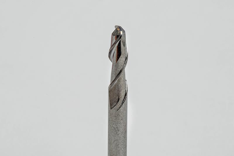 Haas 1/8" Dia. Carbide Ball End Mill, 2 Flute, Uncoated, 1/8" Smooth Shank x 3/8" LOC, HSAM1